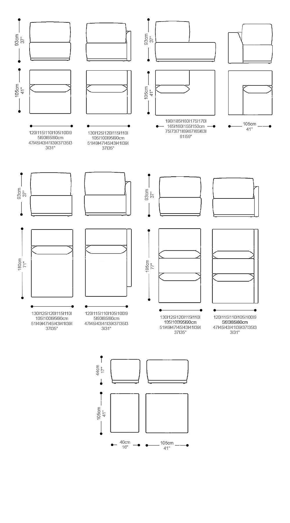 Image of the complete dimensions of the product